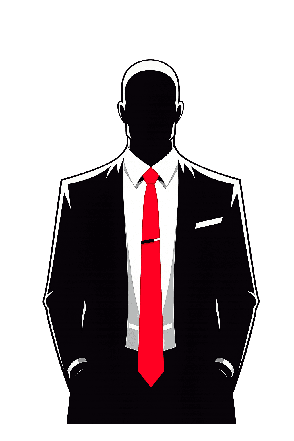 Silhouette of a businessman in a suit and red tie, representing BigBoss expertise